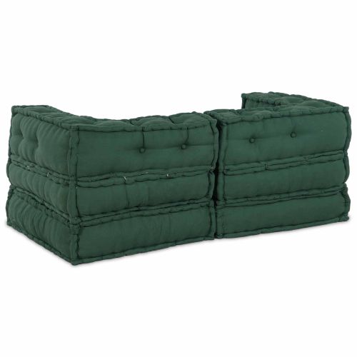 Модулен диван 2 pcs Зелено 140 x 70 x 56 см Текстил