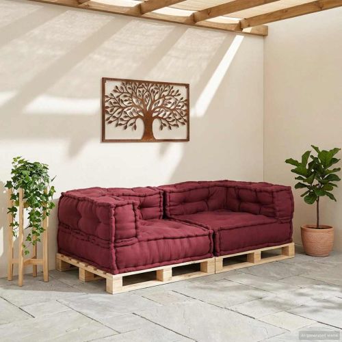 2-местен модулен диван маруля 140x70x36 плат