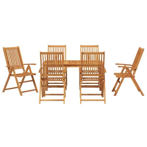 Комплект за хранене в градината Сгъваем 7 pcs Кафяво