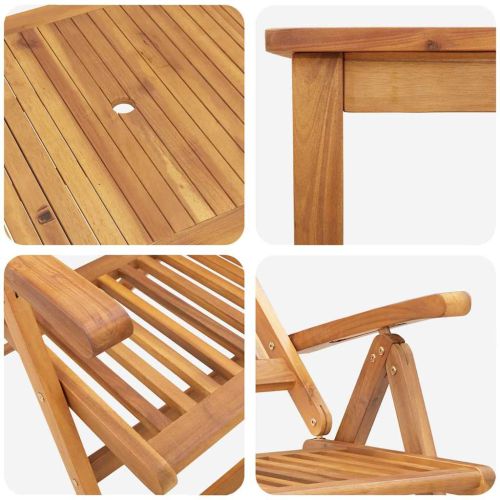 Комплект за хранене в градината Сгъваем 7 pcs Кафяво