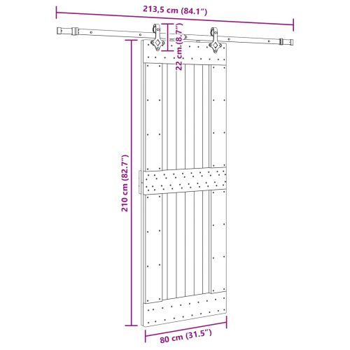 Преплъзваща се врата NARVIK 80 x 210 см (213,5 см)