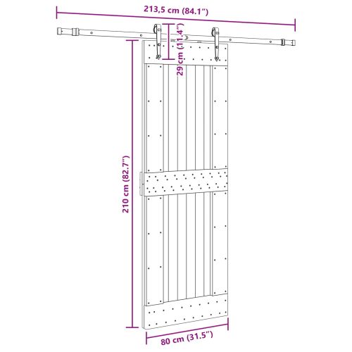 Преплъзваща се врата NARVIK 80 x 210 см (213,5 см)