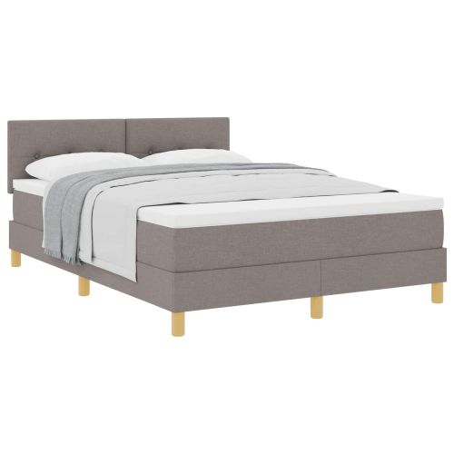 Легло с пружинирана основа с таблото Таупе 140 x 190 cm текстил