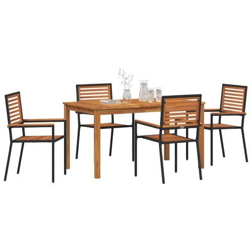 Комплект за хранене в градината 5 pcs Черно