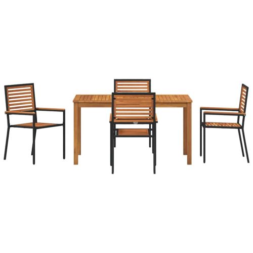 Комплект за хранене в градината 5 pcs Черно