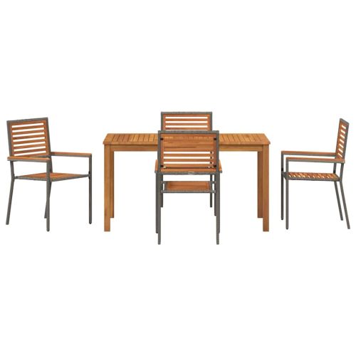 Комплект за хранене в градината 5 pcs Сив