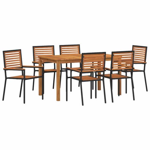 Комплект за хранене в градината 7 pcs Черно
