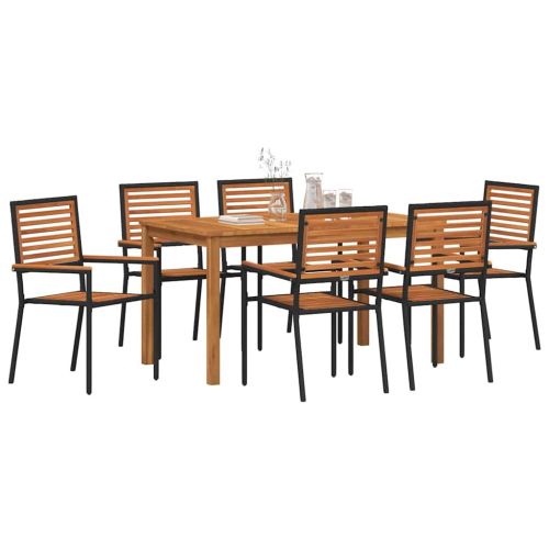 Комплект за хранене в градината 7 pcs Черно