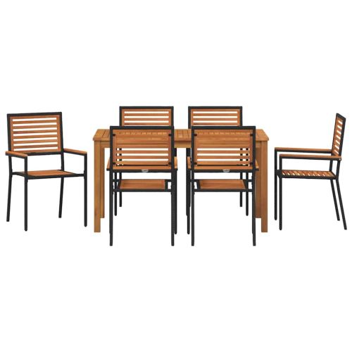 Комплект за хранене в градината 7 pcs Черно