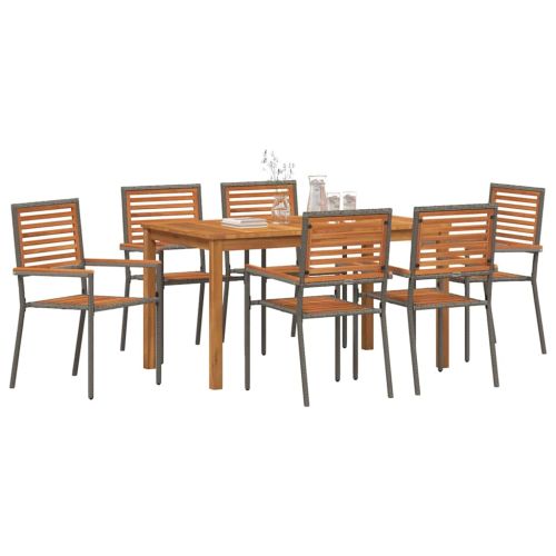 Комплект за хранене в градината 7 pcs Сив