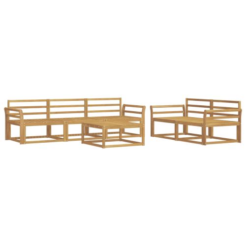 Комплект дивани за открито 6 pcs Бяло
