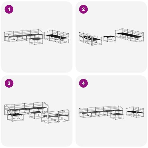 Комплект дивани за открито 8 pcs Бяло
