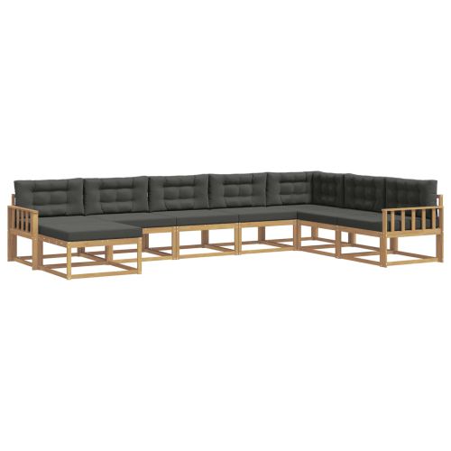 Комплект дивани за открито 8 pcs Бяло и антрацит