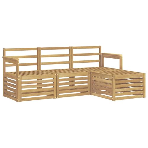 Комплект дивани за открито 4 pcs Бяло 189,5 x 122,5 x 73 см
