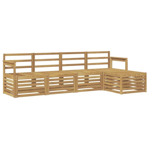 Комплект дивани за открито 5 pcs Бяло 249 x 122,5 x 73 см