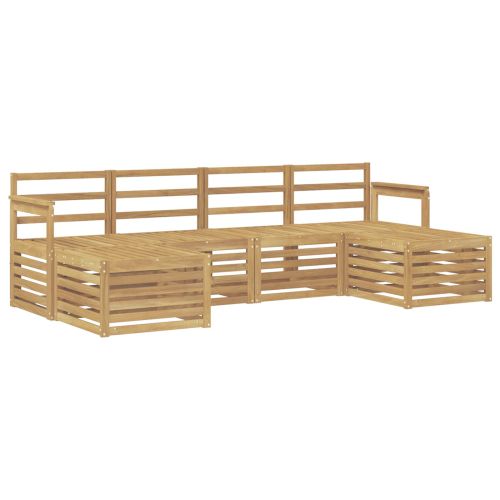 Комплект дивани за открито 5 pcs Бяло 249 x 122,5 x 73 см