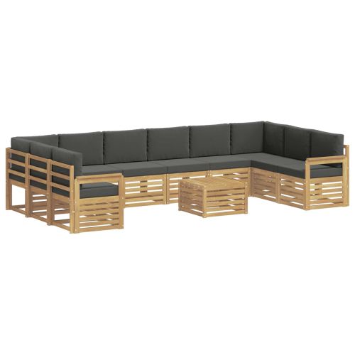 Комплект дивани за открито 8 pcs Бяло и антрацит