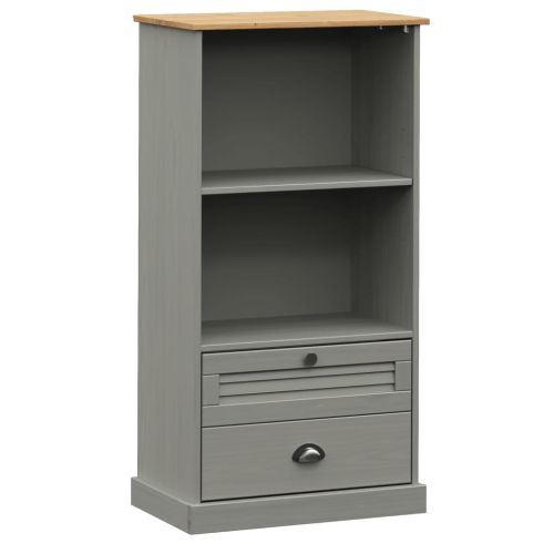 Етажерка за книги VIGO сива 60x35x114,5 см бор масив