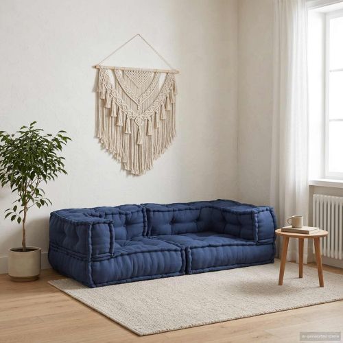 Модулен диван 3 pcs Индийски 140 x 70 x 36 см Текстил