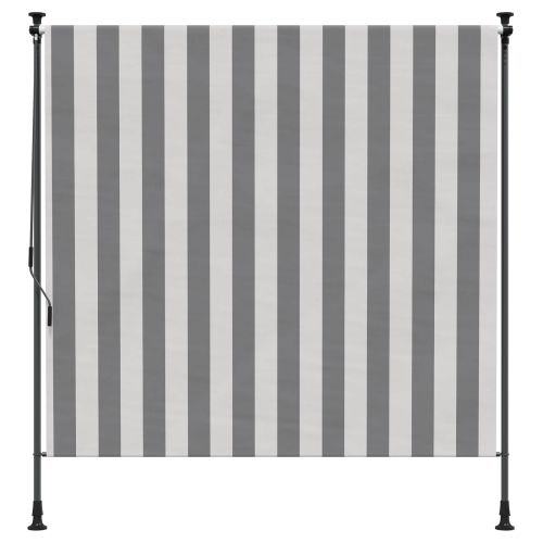 Външна ролкова завеса Антрацит и бяло 200 x 270 cm