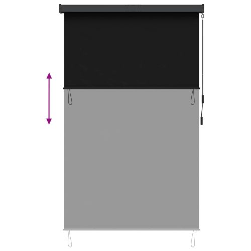 Ролетна щора Черно 80 x 250 cm Текстил и Алуминий