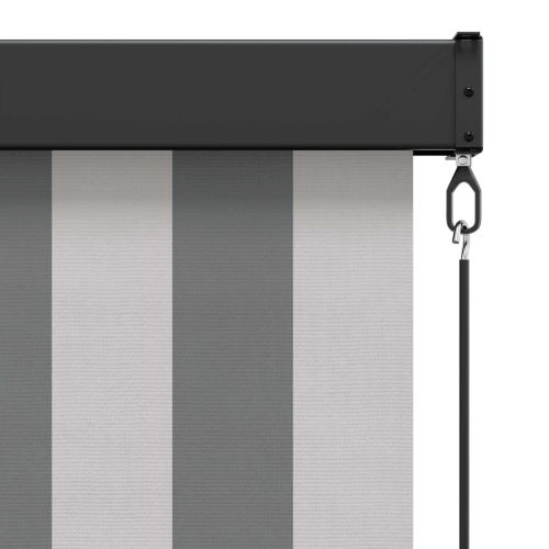 Ролетна щора Антрацит и бяло 120 x 250 cm Текстил и Алуминий