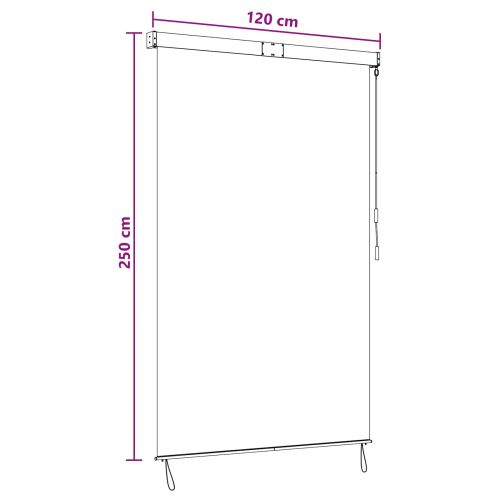 Ролетна щора Антрацит и бяло 120 x 250 cm Текстил и Алуминий