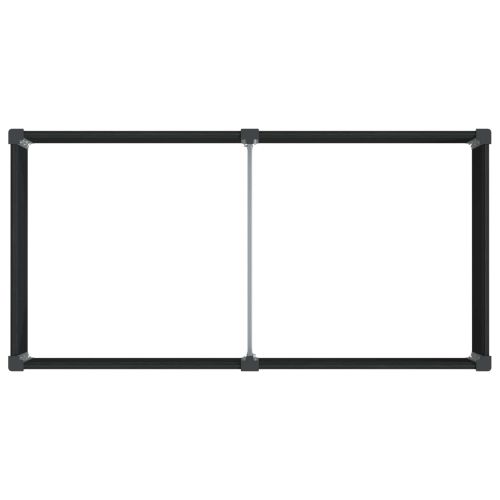 Градинска повдигната леха Черно 100 x 50 x 91 cm WPC и алуминий