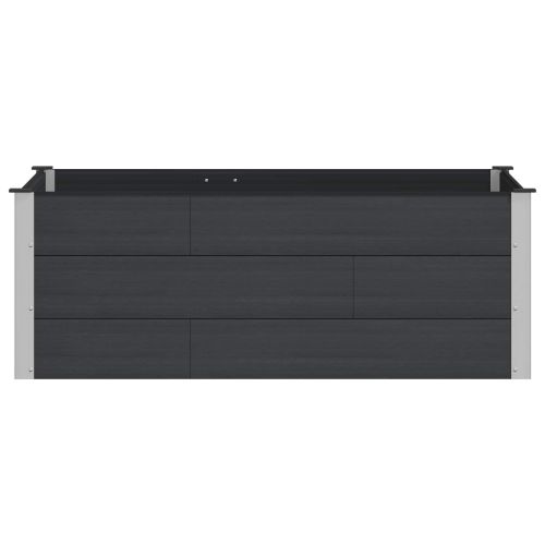 Градинска повдигната леха Черно 150 x 100 x 54 cm