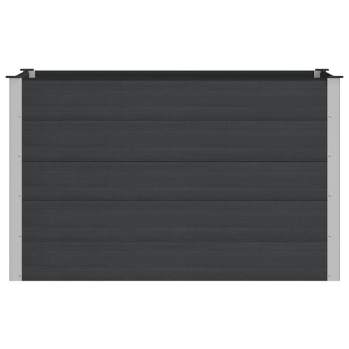 Градинска повдигната леха Черно 150 x 100 x 91 cm
