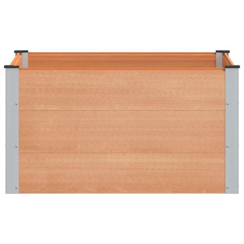 Градинска повдигната леха Кафяво 100 x 100 x 54 cm