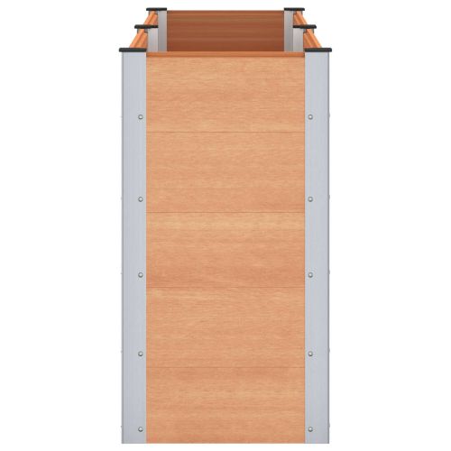 Градинска повдигната леха Кафяво 200 x 50 x 91 cm