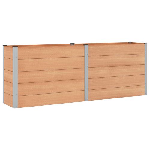 Градинска повдигната леха Кафяво 250 x 50 x 91 см