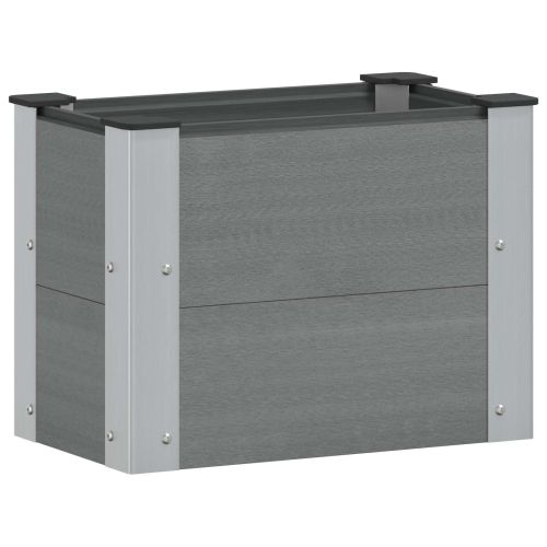 Градинска повдигната леха Сиво 50 x 30 x 36 см