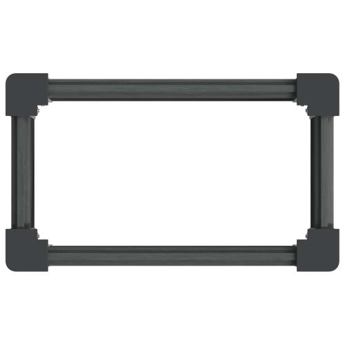 Градинска повдигната леха Сиво 50 x 30 x 36 см