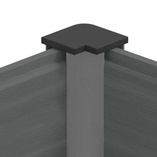 Градинска повдигната леха Сиво 150 x 30 x 36 см WPC и алуминий