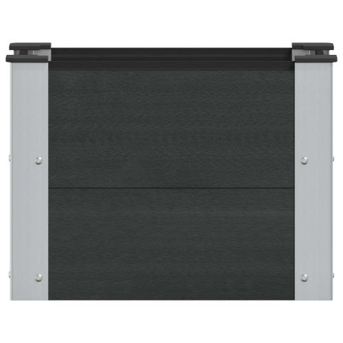 Градинска повдигната леха Черно 50 x 30 x 36 см