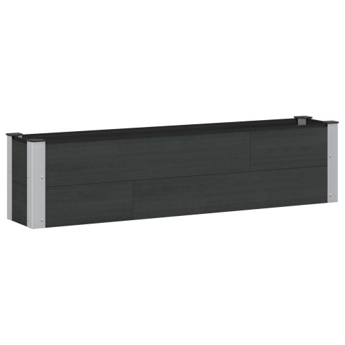 Градинска повдигната леха Черно 150 x 30 x 36 см