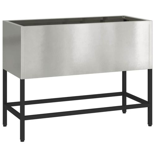 Повдигната градинска саксия Сребрист 60 x 26 x 45 см