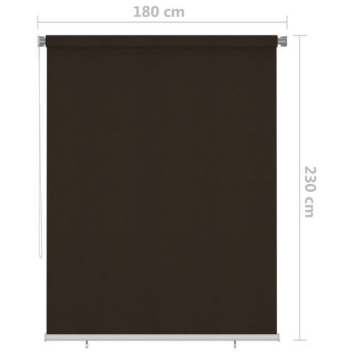 Външна ролетна щора, 185(Ш)x230(В) см, кафява