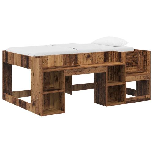Леглово рамо с хранилище Старо дърво 80 x 160 cm