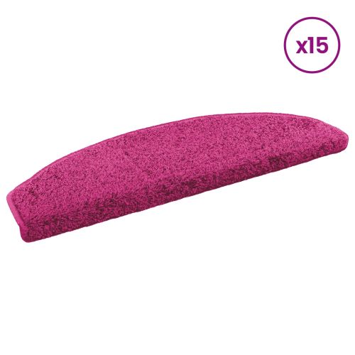 Самозалепващи стъпаловидни постелки Полукръг 15 pcs Розово