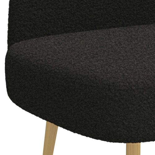 Мек бенч с облегалка Черно 110 x 60 x 76 cm Букле