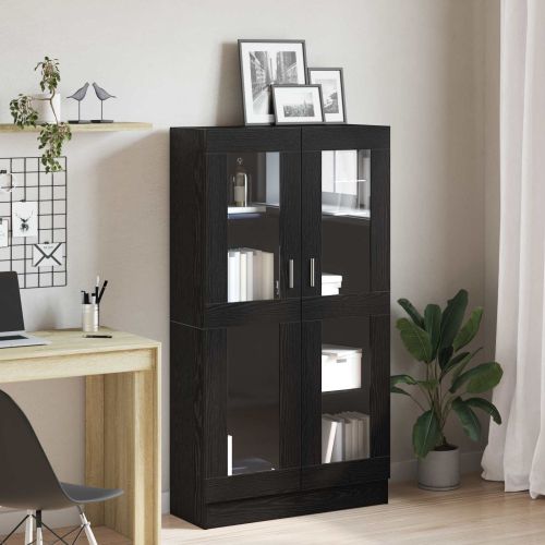 Шкаф за книги Черния дъб 82,5 x 30,5 x 150 см Инженерно дърво