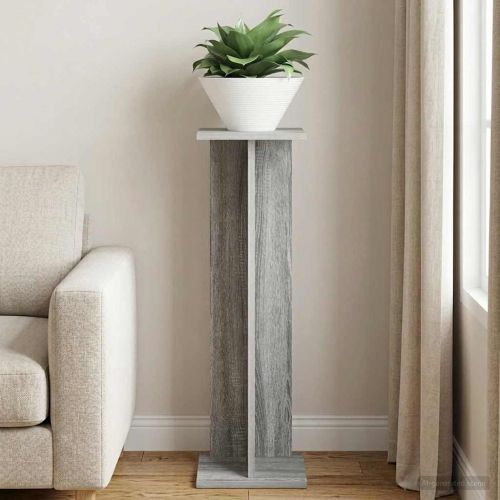 Стойка за растения Сив Сонома 25 x 25,5 x 80,5 см