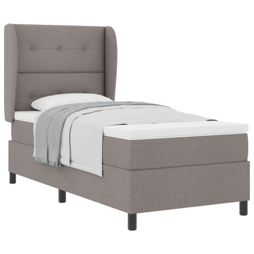 Легло с пружинирана основа с матрак Таупе 80 x 200 cm текстил