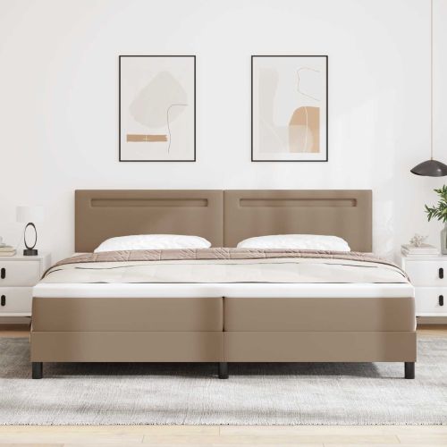 Легло с пружинирана основа Капучино 200 x 200 cm Изкуствена