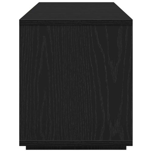 ТВ шкаф 130 x 35 x 50 см Черен дъб Инженерна дървесина