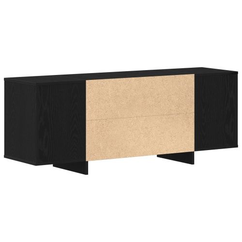 ТВ шкаф 130 x 35 x 50 см Черен дъб Инженерна дървесина
