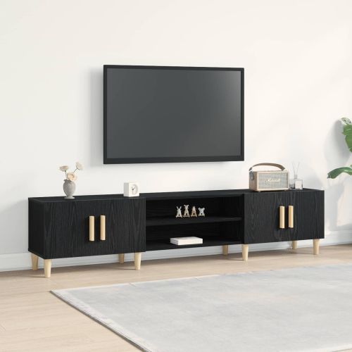 ТВ шкаф Черния дъб 180 x 31,5 x 40 см Инженерно дърво